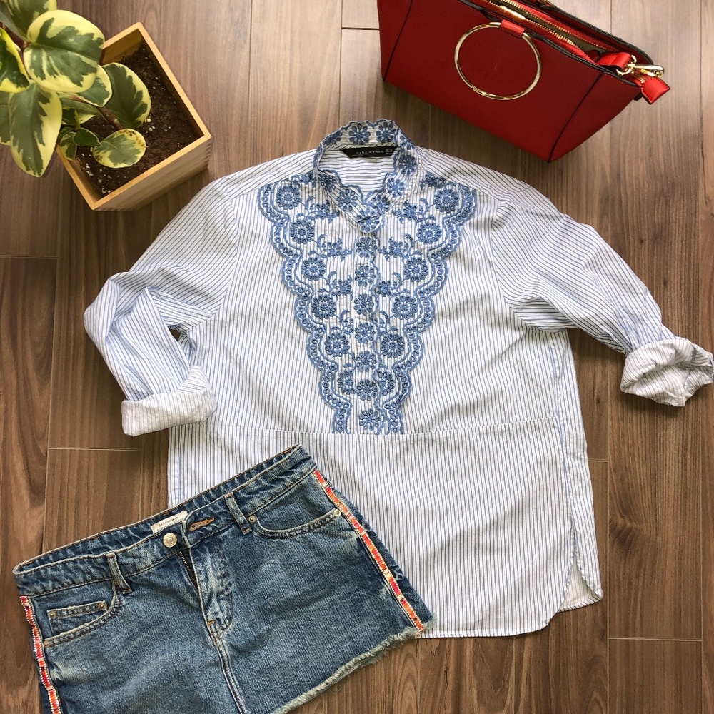 ZARA smock top
